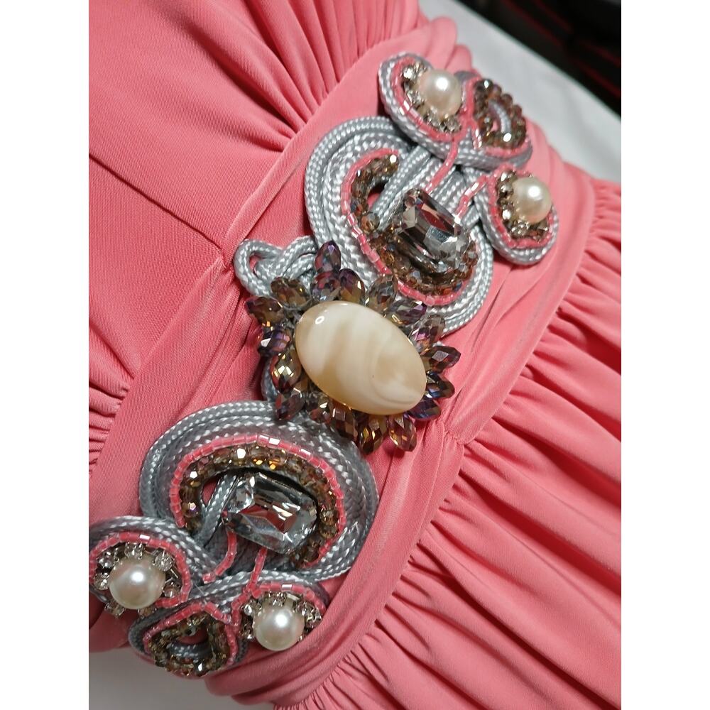 Vintage 90's Y2k BP Peach Babydoll gemstone bling baby doll accent top XXS pink - Picture 6 of 10